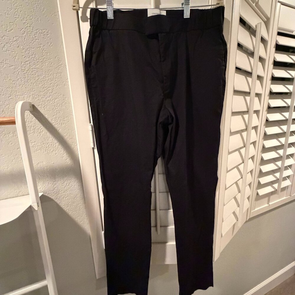 L’Estrange London The 24 Trouser Black Slim Taper Chinos Size M